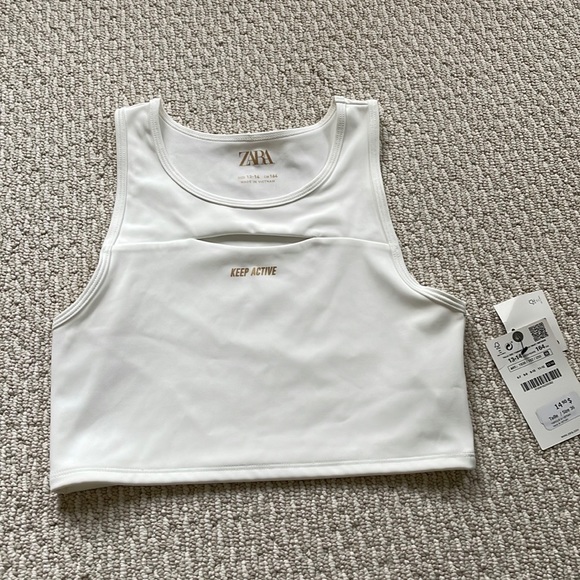 Zara Kids Sport Collection “keep active” Logo Tank Top and Skirt Set size 13-14 - Picture 7 of 10